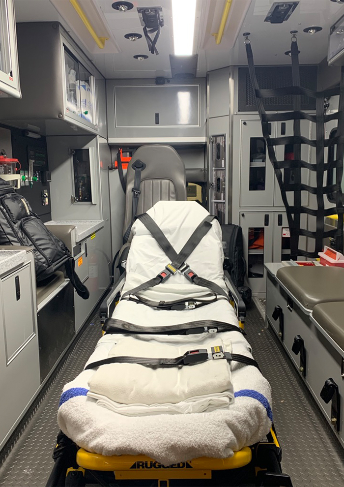 inside ambulance